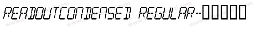ReadoutCondensed Regular字体转换